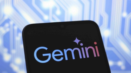 The Google Gemini logo is displayed on the screen of a smartphone, in Reno, United States, on November 21, 2024